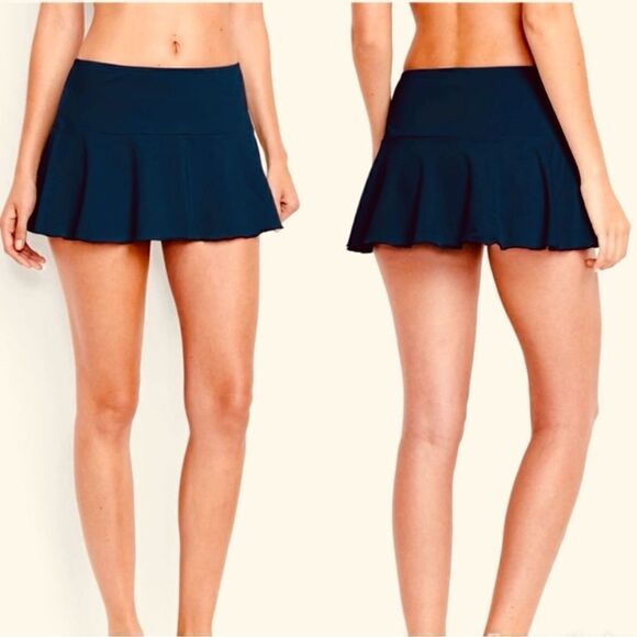 Land’s End Plus Size 12” tummy control swim skirt bottom Black various sizes - Picture 1 of 13